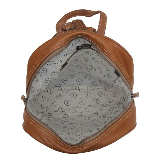 Hair-On Leather & Canvas Backpack-Myra Bag Tori Backpack Travel Bag main image 6